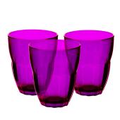 Набор из 3-х стаканов Ercole 230 мл, фиолетовые, Bormioli Rocco